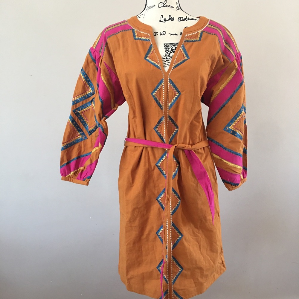 Anthropologie Stasiana embroidered tunic dress sml